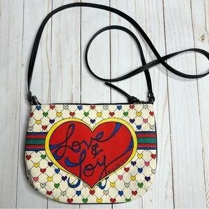 Brighton Love & Joy canvas crossbody purse